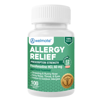 WELMATE Allergy Relief - Fexofenadine 60mg, 100 Tablets (Generic Allegra)