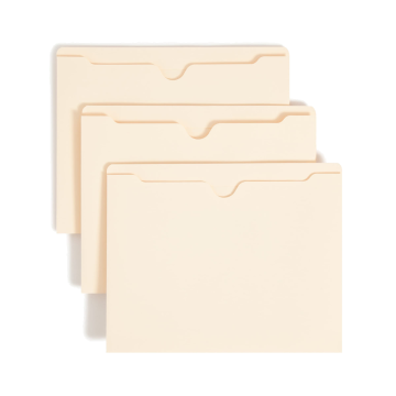 File Jackets, 2 inch Expansion, Straight-Cut Tab - Manila / Letter / 50