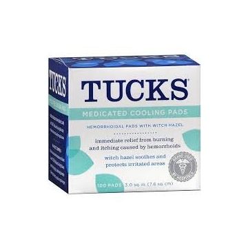 Hemorrhoid Relief Tucks Pad 100 per Box