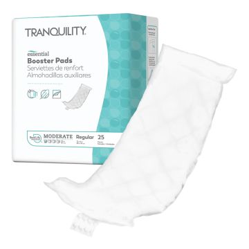 Booster Pad Tranquility® Essential 12 X 14 Inch Moderate Absorbency Super Absorbent Core Regular - Bag/25