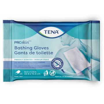 Rinse-Free Bathing Glove Wipe TENA ProSkin - Scented 5 Count