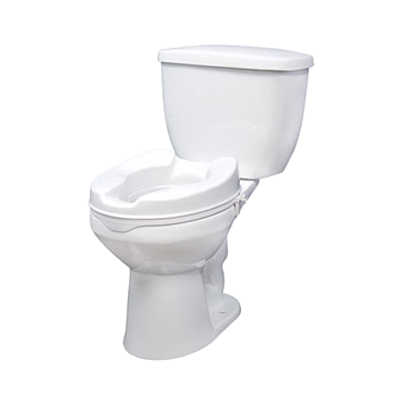 Drive Medical Raised Toilet Seat with Lock - Standard Seat, 4 inch Height