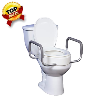Drive Medical Seat Riser with Removable Arms - Elongated Seat