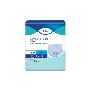Unisex Adult Incontinence Brief TENA Complete + Care Ultra™ Large Disposable Moderate Absorbency - Package of 20