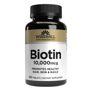 WINDMILL Supplements & Health - Biotin 10000 mcg, 100 Tablets