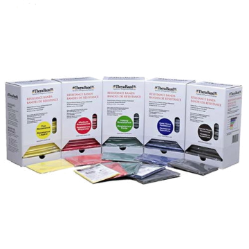 Theraband Resistance Bands Dispenser - Box of 30 - Yellow is Thin.