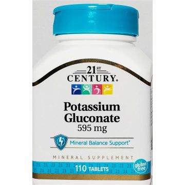 Potassium Gluconate 595 mg 110 Tablets by 21st Century
