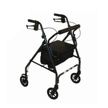 Roscoe Medical Z600 Rollator With Padded Seat - Each - Color: Blue steel