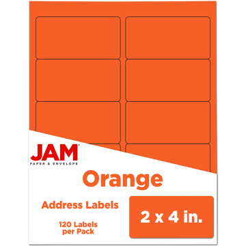 2 x 4 Address Labels - Orange