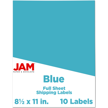 8 1/2 x 11 Full Sheet Shipping Labels - Blue