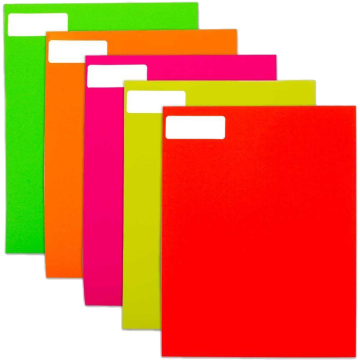 1 x 2 5/8 Return Address Labels - Assorted Neon