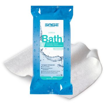 Bath Wipe Impreva Bath Soft Pack Aloe by Sage Products - Case of 240 ( 8 per Package)