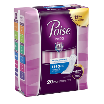 Bladder Control Pad Poise® 14.6 Inch Length Heavy Absorbency Sodium Polyacrylate Core One Size Fits Most - Case of 156