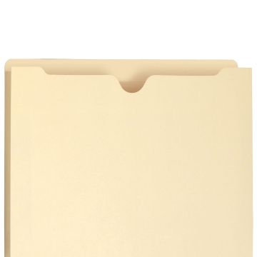 File Jackets, 1-1/2 inch Expansion, Straight-Cut Tab - Manila / Legal / 50