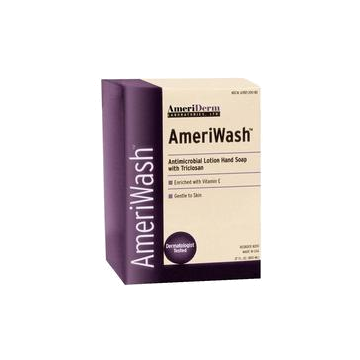 Ameriderm AmeriWash Anti-Microbial Lotion Soap with PCMX, Vitamin E Enriched, 800mL