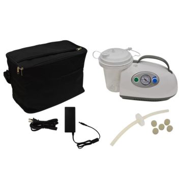 Portable Suction Machine with DC Rechargeable Battery by Roscoe Medical
