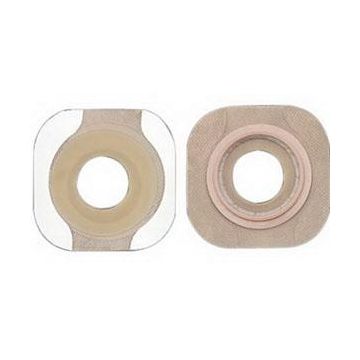 Hollister New Image Two-Piece Pre-Cut Flat FlexWear Skin Barrier with Tape Border 1-3/4" Stoma Size, 2-1/4" Flange Size - Box of 5