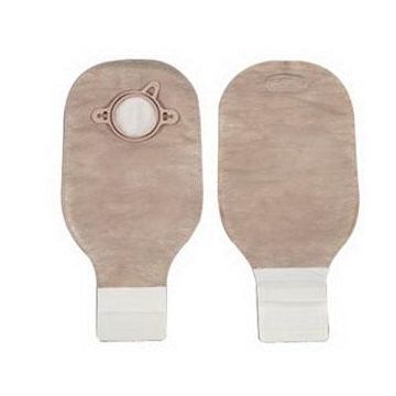 Hollister New Image 2-Piece Drainable Pouch with Filter Lenght 12", Lock N Roll - Box of 10 - Box of 10 - Beige, Pouch 1-3/4 inch.