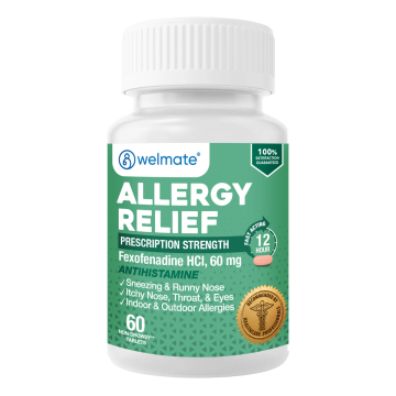 WELMATE Allergy Relief - Fexofenadine 60mg, 60 Tablets (Generic Allegra)