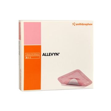 Allevyn Gentle Gel Adhesive Hydrocellular Foam Dressing by Smith & Nephew - Smith & Nephew Allevyn„¢ Gentle Gel Adhesive Hydrocellular Foam Dressing With Border, 3 inch x 3 inch with 2 inch x 2 inch Pad
