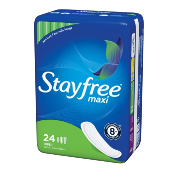 Stayfree Maxi Pads Super 24 ct