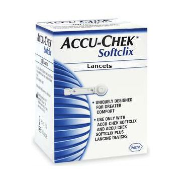 Accu-Chek Softclix Lancet 28G by Roche Diagnostics - Box of 100