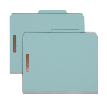 Pressboard Classification File Folders, 1 Divider, 2 inch Expansion - Red / Letter / 10