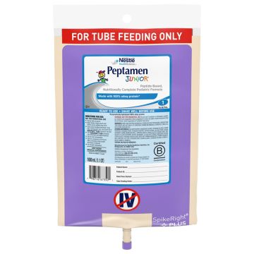 Pediatric Tube Feeding Formula Peptamen Junior® Unflavored 1000 mL Bag Liquid Whey Protein Impaired GI Function