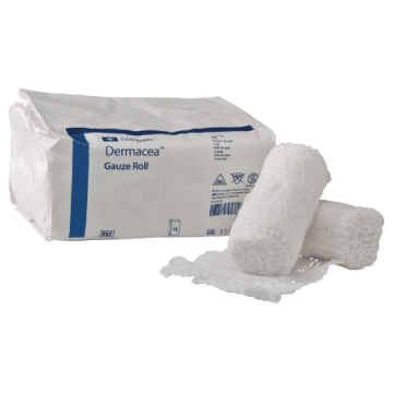 Dermacea Nonsterile Low-Ply Gauze Rolls, Low Ply Bandage by Covidien - 3-Ply 4 Inch X 4-1/8 Yard / Roll