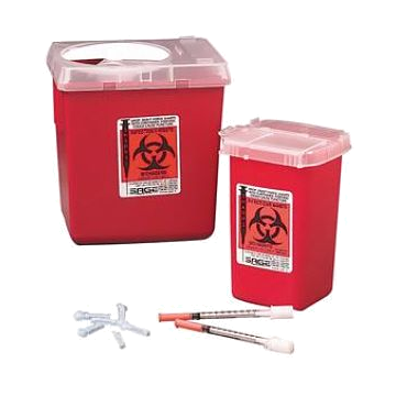 SharpSafety Autodrop Phlebotomy Container 1 Quart by Covidien