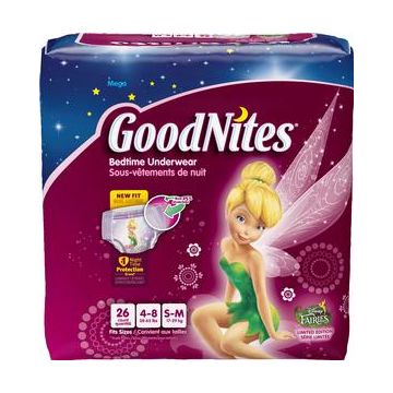 Goodnites Youth Pants for Girls Small/Medium, Mega Pack - Package of 26