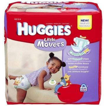 Huggies Little Movers Diapers by Kimberly Clark - Step 3, Jumbo Pack / Package (25 Each) / Moderate Absorbency