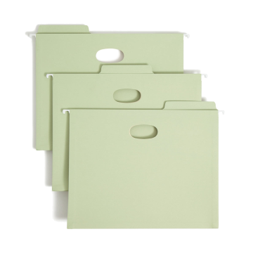 FasTab/TUFF Hanging File Pockets, 1/3-Cut Tab - Moss Green / Letter / 1