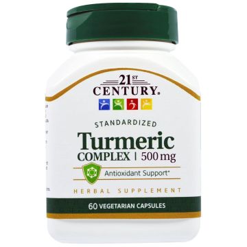 21ST CENTURY Supplements & Health - Turmeric Complex 500mg, 60 Capsules (Pack of 2)