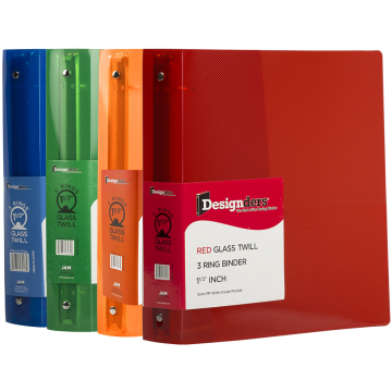 Assorted Plastic 1 1/2 Inch 3-Ring Binders - 4 Pack