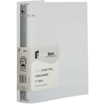 Clear Plastic 1 1/2 Inch 3-Ring Binder