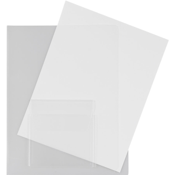 Clear 9 x 12 Plastic Regular Weight Folders with CD Pocket