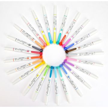MILDLINER Dual-Tip Creative Highlighter - 5 Pack / Cool Assorted