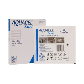 Aquacel Extra Hydrofiber Foam Adhesive Dressing by Convatec - 2 X 2 Inch / Square / Each