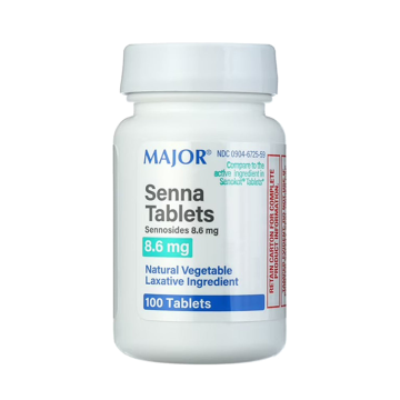 MAJOR Laxatives - Sennosides 8.6mg, 100 Tablets (Generic Senokot)
