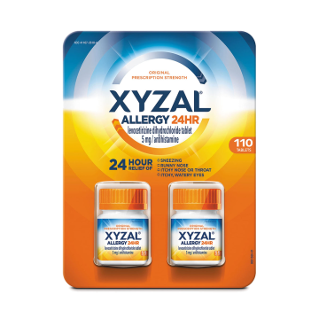 XYZAL Allergy Relief - Levocetirizine 5mg, 55 Tablets (Pack of 2)