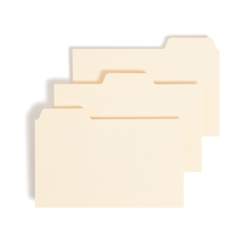 Heavyweight Card-Sized Guides with Blank or Alphabetic Tabs - Manila / 5" x 8" / 100