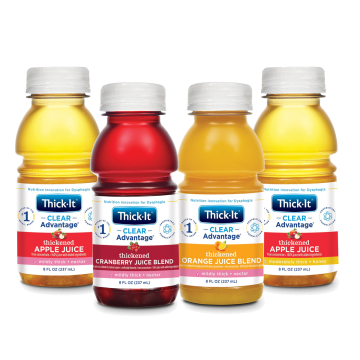 Thickened Beverage Thick-It® Clear Advantage - Case of 24 - 8 oz. Bottle Cranberry Flavor Liquid IDDSI Level 2 Mildly Thick