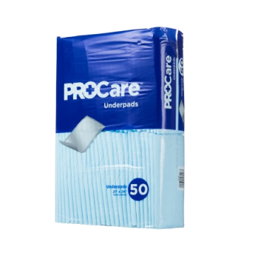 Disposable Underpad ProCare™ 21 X 34 Inch Fluff Light Absorbency - Pack of 50
