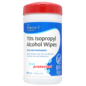 Kleen Test Pharma-C-Wipes 70% Isopropyl Alcohol First Aid Wipe
