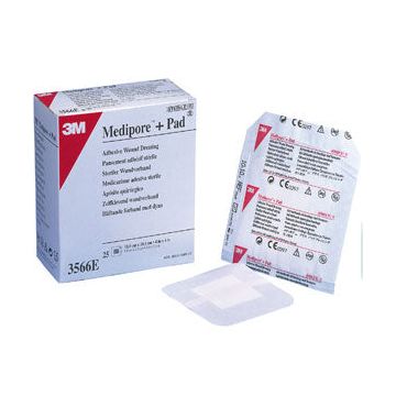 M Medipore Plus Pad Soft Cloth Adhesive Wound Dressing - 3-1/2 X 4 Inch / Each