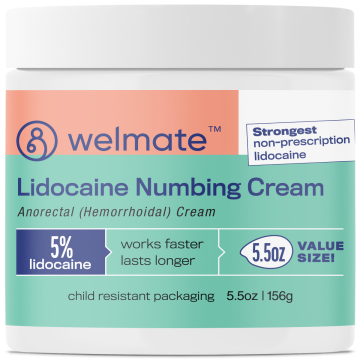 WELMATE Pain Relief - 5% Lidocaine Cream, 5.5oz