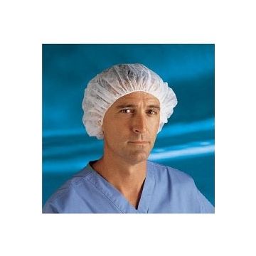 Comfort Bouffant Head Cover Regular, 21 inch White by Cardinal Health