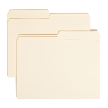 Standard File Folders, 1/2-Cut Tab - Manila / Legal / 100