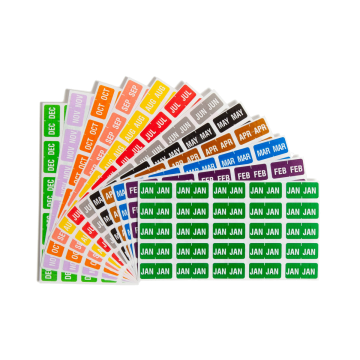 ETS Color-Coded Month and Year Labels - Sheets
